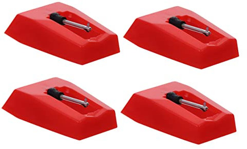 Alasum 4 Pezzi Puntine Per Giradischi in Alluminio Attacco Stilo, Compatibili Grammofono e Giradischi, Suono Morbido e Preciso Per Dischi in Vinile