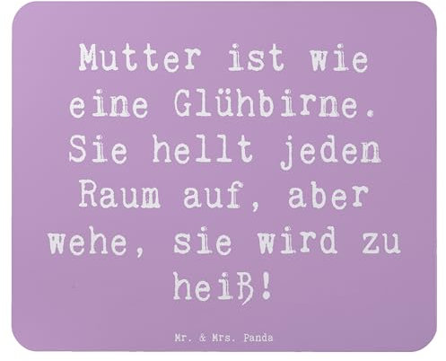 Mr. & Mrs. Panda Mauspad Spruch Mutter Glühbirne - Geschenk, Familie, wütende Mutter, Muttertag, einzigartige Designs, Mutter-Kind-Beziehung,