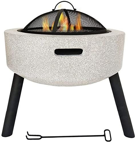 XZHOOQP Braciere con griglia per Barbecue, braciere con Staffa Triangolare, Adatto per Esterni, Giardino, Barbecue, Campeggio
