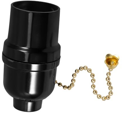 Gadpiparty Douille Bakélite Avec Interrupteur à Tirette Noir Support De Lampe Pour Lampes De Table Et Lampadaires Installation Facile Compatible Éclairage Suspendu Et Led Accessoire Polyvalen