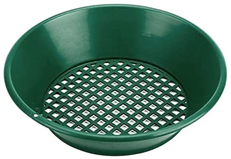 Okeeyseda 14Inch Washing Gold Panning Machine Screen Mining Screen Sieve Gold Pan Green Plastic Gold Screen