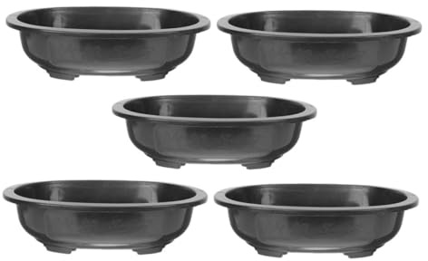 Toyvian Kunststoff BlumentöPfe, 5 Stück Blumentopf Pflanzen Große Bonsaischalen Tiefe Pflanztöpfe Aus Kunststoff Bonsaischalen Toilettenpflanzgefäß Mit Ablaufloch Pflanztöpfe Aus Tief Pp