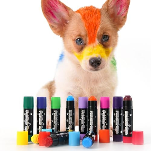 Hundefarben,Temporäre Tierhaarfarbe | Leuchtende Waschbare Farbe Für Fellpflege Bei Katzen, Pferden, Rindern & Festivals