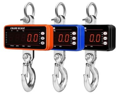 Bilancia da gru digitale, Bilancia digitale sospesa da 1500 kg con telecomando da 65 piedi Bilancia for gru for carichi pesanti Bilancia a gancio industriale a LED dimmerabile(1500KG Blue)