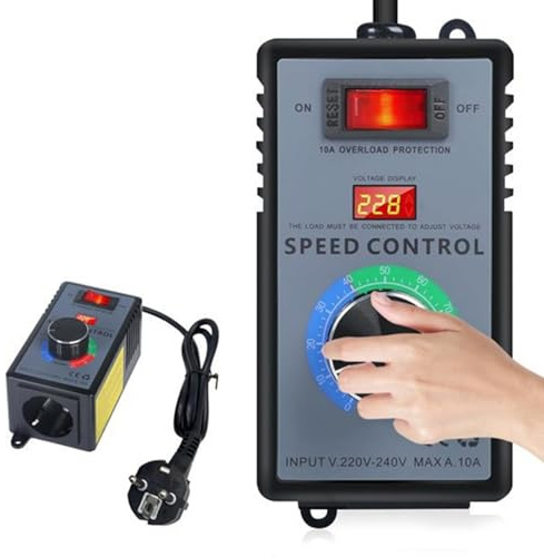 Drehzahlregler 230V, Spannungsregler 230V, AC 220V Frequenzumrichter mit Überlastschutz, Spitzenleistung 4000W für Winkelschleifer, Bläser, Handbohrer, Kreissägen