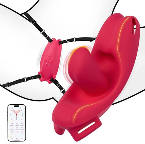 Butterfly Vibrator mit App Steuerung Tragbarer Klitoris Vibrator mit 9 Vibrationsmodi für Klitorisstimulation und G Punkt Genuss Wearable Zungenvibrator Sexspielzeug für Frauen Paare HXLXW