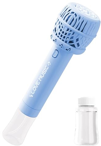 Bubbelstav Barn - Bubbelmaskin | Automatisk Bubbelblåsare LED För Barn, Bärbar Såpbubblor Med Lösning, Utomhusleksaker För Bröllop & Fester, Ljusande Leksak, Blå, 2x