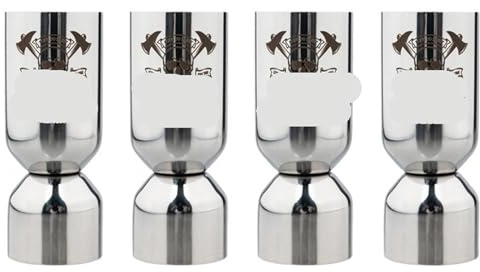 Medidor de cócteles cónico Jigger de acero inoxidable 25/50ml, vaso for medir bebidas alcohólicas, mezclado, taza medidora líquidos(4PCS 25 50ml)