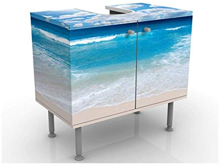 Apalis Waschbeckenunterschrank - Touch of Paradise - Maritim Badschrank Blau, Größe: 55cm x 60cm