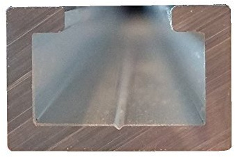 Aluminium C-Profil 17 × 11mm M8, 1,5m, silber eloxiert