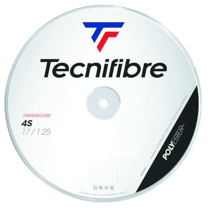 Tecnifibre 4S Tennisseil, 1,30 Spule, 200 m, Unisex, Schwarz
