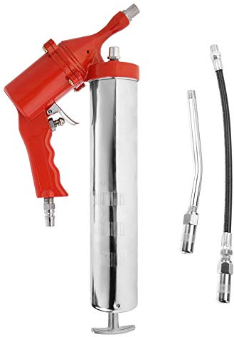 Druckluft Fettpresse, 400cc Pneumatisch Hand Fettpresse 1/4 Zink Einhand Fettpresse Pneumatisches Abschmierwerkzeug für Autos, Bagger, Planierraupen, Bergwerke