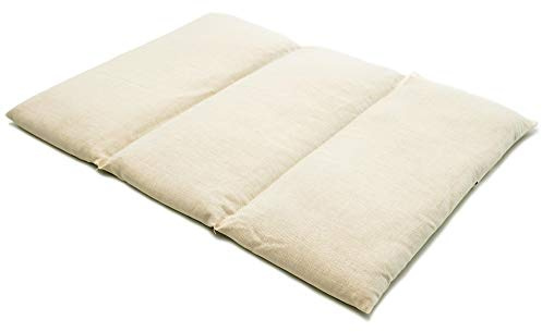 Rapeseed Cushion, Large, 40 x 30 cm, 3 Chamber, Raw White, Heat Cushion, Grain Cushion