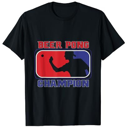 Beerpong König Bierpong Partyshirt Bier Beerpong Champion T-Shirt