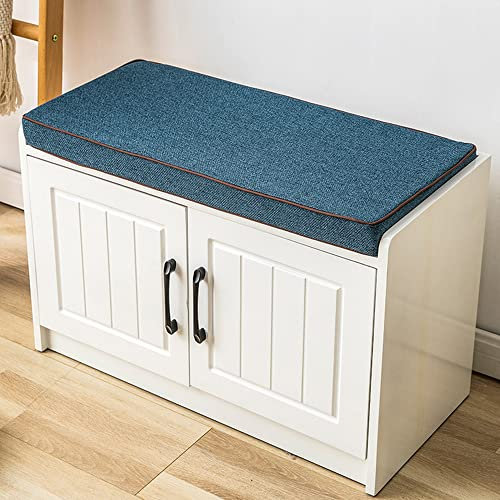 2-4-Sitzer-Bankkissen, Sitzkissen für Innenmöbel, Terrassenschaukel, Tatami-Bodenkissen, Erkerfenster-Sitzkissen, Garten, Terrasse, Möbel, Schaukel, Stuhlkissen, 90 x 45 x 8 cm, Blau