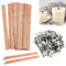 25 PCS Kerzendochte mit 25 PCS Eisenständer, Kerzen Machen Holzdocht für DIY Kerzenherstellung Handwerk, Rauchfreie Natürliche Umweltfreundliche Holzdochte für die Kerzenherstellung