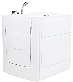 Home Deluxe - Seniorenbadewanne inkl. Whirlpool- VITAL L - Maße: 153 x 76 x 64cm - Sitzwanne inkl. komplettem Zubehör I Badewanne mit Tür, Whirlpool-Badewannen mit Einstieg