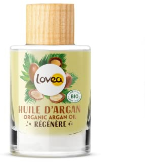 LOVEA Bio-Arganöl, vielseitig einsetzbar, regeneriert, sehr trockene Haut & sehr trockenes Haar, 100 % natürlicher Ursprung, ohne Farbstoffe oder Parfüm, vegan, Bio-zertifiziert, hergestellt in