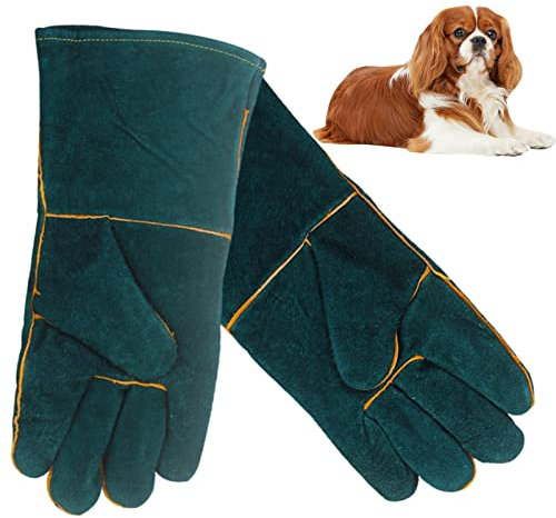 FASSME Katzenhandschuhe, bissfest, Hunde-Handschuhe, Mehrzweck-Haustier-Handschuh zum Greifen von Reptilien, Fellpflege, Ausflügen zum Tierarzt, durchstoß- und kratzfester Handschuh