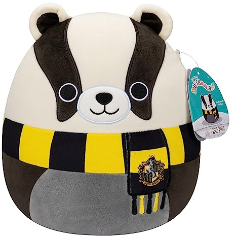 Squishmallows SQWB00066 - Peluche ufficiale Kelly Toys di Harry Potter Tassorosso, 25 cm