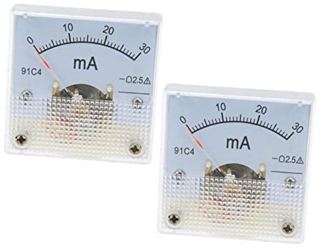 Mobestech 2pezzi Misuratore Amperometrico Analogico Precisione Ottimo Per Pannelli Di Controllo e Sistemi Elettrici