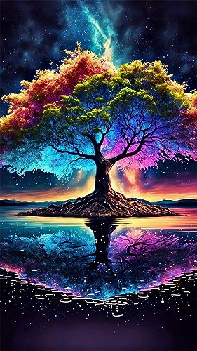 ZHUMUTO Diamond Painting Groß XXL Bilder Set Erwachsene,40x70 cm Baum des Lebens B,5D Diamant Painting Bilder Erwachsene mit Zubehör Stift Für Wohnzimmer Dekoration