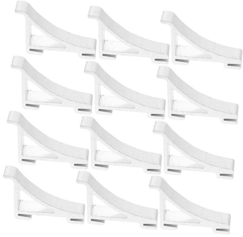 WATIIFUFU 12pcs Fridge Support Hooks Metal Freezer Clamp Shelf Clips for Refrigerator Door