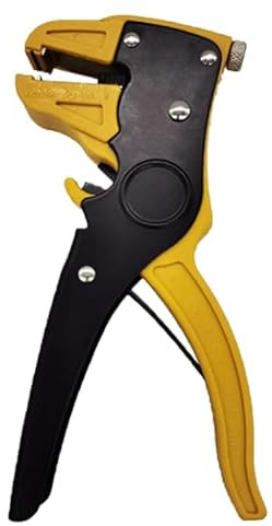 Quick Strip Wire Stripper,2 in 1 Adjustable Automatic Wire Stripper and Cutter, Multi Functional Wire Stripper Crimper Cable Cutter Pliers, Cable Stripper Tool for Cable Wire Repair (Yellow)