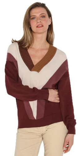 Lois Jeans - Jersey con Cuello Pico y Rayas Jaquard
