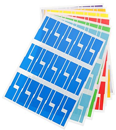 DINHEAROM 40fogli Etichette Colorate Impermeabili e Resistente All Per Cavi Elettronici Per Organizzare e Identificare Cavi Rete e Elettrici Adesive Resistenti e Facili Da Usare