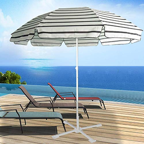 Parasol de Patio plié de 8 Pieds Portable Parapluie de Soleil extérieur adapté au Restaurant, à la Cour, à la Plage, à la pelouse, à la terrasse, à la Piscine d'arrière-Cour, avec Une Protection à