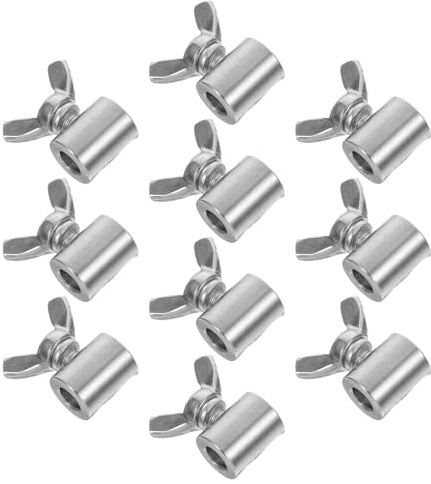 Happyyami 10 pezzi di fermacavo in acciaio: morsetto per cavo in acciaio da 5 mm - design a clip a farfalla per connessioni sicure in sistemi di pulegge per recinzioni e applicazioni automobilistiche