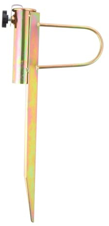 Hemobllo Pied Parasol Plage Galvanisé Support Ancre de Parasol Extérieur Ajustable Solide et Stable de Fixation Facile pour Sable et Gazon