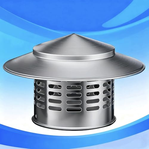 Tapa de Chimenea de Acero Inoxidable para Tubo Ø 75/110/160/200/220/250/300/400mm, Sombrero De Lluvia De Techo Cubierta, Cubierta de Escape Tubo de Estufa Exterior(220mm(8.7in))