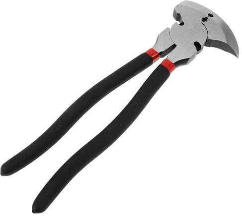 Hohopeti Pinza per Recinzioni 27 Cm Martello Integrato, Tronchese per Taglio Filo e Estrazione Chiodi, Tenaglia da Carpentiere Multiuso per Lavori di Recinzione