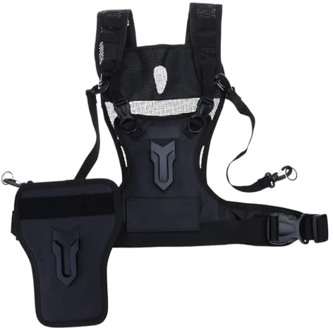 ZIDDAR Harnais double pour appareil photo reflex numérique avec design amovible et pliable pour la portabilité Sangle à dégagement rapide