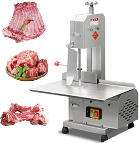 Electric Meat Cutter Machine - High-Power Bone Saw for Commercial and Home Use, 750W Tabletop Meat Processing Equipment