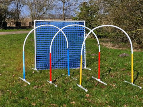 Generisch HOOPERS Agility Combi-Set, 1 Gate/Zaun blau, 3 Bögen rot-blau-gelb | NADAC Hoopers Gate, Fun Hoopers, Hundesport, Trennzaun