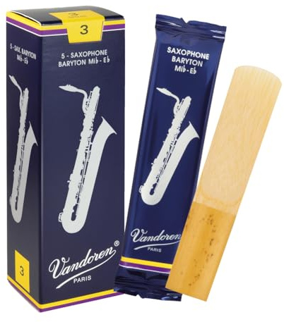 Vandoren SR243 Bari Saxophon-Blätter, Stärke 3, Box mit 5 Stück