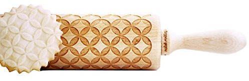 Valek Rolling Pins Holz Teigroller/Nudelholz mit Muster Prägung