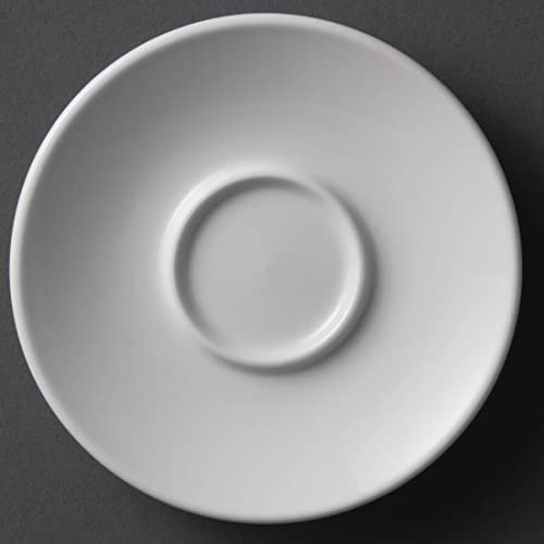 Olympia Nextday Catering Y112 tazzine e piattini, colore: bianco