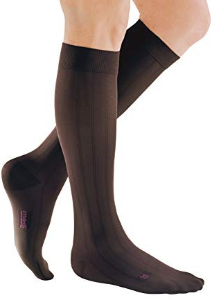 medi mediven for men - Kompressionsstrümpfe für Herren | Kniestrümpfe | CCL2 | Braun | Größe II | Normal | Hergestellt aus Hightech-Fasern | Mit Clima Comfort & Clima Fresh