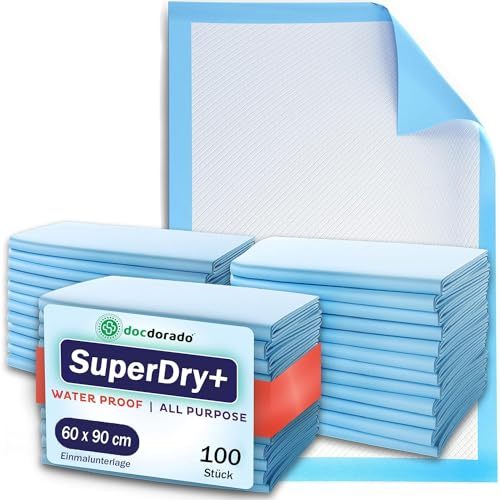 100 Stück 60 x 90 cm 6-lagig Zellstoff Krankenunterlagen Wickelunterlagen Inkontinenz blau 100 Stück