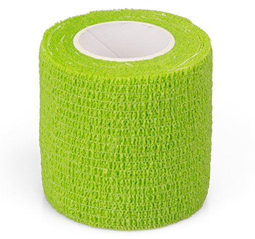 Fixierbinde | elastischer Fixierverband | kohäsive (selbsthaftende) elastische Binde | Breite: 5,0 cm | Farbe: grün | 6 Stück