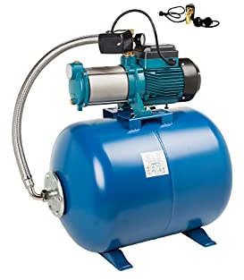 100 L Hauswasserwerk Gartenpumpe 1300 INOX Hauswasserautomat Trockenlaufschutz