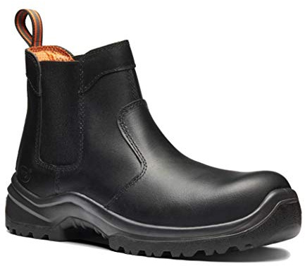 V12 Colt S1P SRC Dealer Safety Boot - Black Leather, Pull-On Design, Anti-Penetration Midsole, Composite Toe | Certified EN ISO 20345