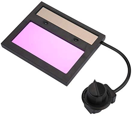 Automatische Verdunkelung Solar Schweißhelm Ersatz Objektiv Brille mit Automation Filter LCD Display Face Shield Schwarz 110 × 90 × 9 mm
