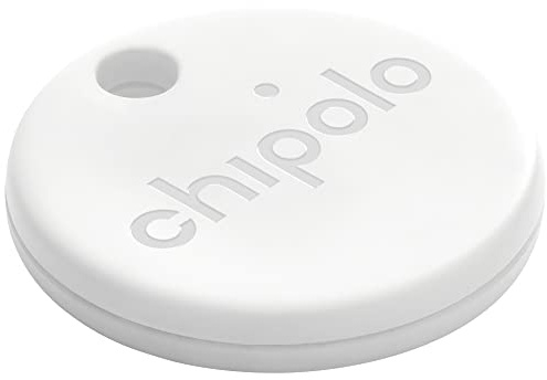 Chipolo One - 1 Pack - Localisateur de clés, Suivi Bluetooth pour clés, Sac, alertes Hors de portée, Fonctionne avec l'application Chipolo (Compatible avec iOS et Android) Blanc