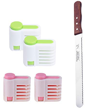 5 Pcs DIY Cake Slicer, Bread Cutter Slice Adjustable 5 Layers, Bread Cake Segmentation Toast Slice Layered Auxiliary Divider