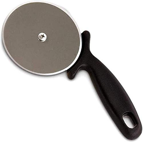Rueda cortadora de pizza profesional, 9,5 cm, mango ergonómico, antideslizante y cubierta de cuchilla duradera, ideal para pizza, pasteles, gofres y masa